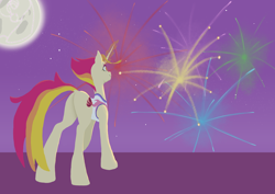 Size: 3508x2480 | Tagged: safe, artist:settop, imported from derpibooru, fire flare, pony, unicorn, the summer sun setback, butt, female, fireworks, glowing horn, high res, horn, mare, plot, solo