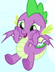 Size: 814x1062 | Tagged: safe, imported from derpibooru, screencap, spike, dragon, the big mac question, claws, cropped, cute, feet, male, male feet, puffy cheeks, spikabetes, underfoot, winged spike, wings