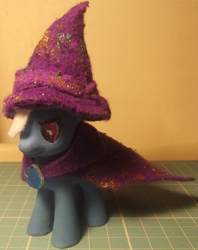 Size: 1200x1517 | Tagged: safe, artist:grapefruitface1, imported from derpibooru, trixie, pony, unicorn, cape, clothes, felt, hat, irl, photo, photography, toy, trixie's cape, trixie's hat