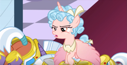 Size: 1237x640 | Tagged: safe, imported from derpibooru, screencap, cozy glow, alicorn, pony, the ending of the end, leak, butt, cozy glow is not amused, cozycorn, female, filly, pile, plot, race swap