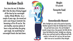 Size: 1024x576 | Tagged: safe, artist:jamesawilliams1996, imported from derpibooru, rainbow dash, equestria girls, bio, muscles, story included