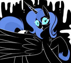 Size: 700x620 | Tagged: safe, artist:lulubell, imported from derpibooru, princess luna, pony, female, heart eyes, looking at you, mare, nightmare luna, s1 luna, solo, wingding eyes