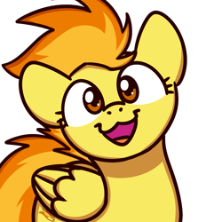 Size: 1000x1000 | Tagged: safe, artist:sugar morning, imported from derpibooru, spitfire, pegasus, pony, :3, bust, cat face, cat smile, cute, cutefire, female, looking at you, mare, open mouth, simple background, smiling, smiling at you, solo, sugar morning's smiling ponies, transparent background