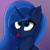Size: 3000x3000 | Tagged: safe, artist:stravy_vox, artist:stravyvox, imported from derpibooru, princess luna, alicorn, pony, :p, cute, female, lunabetes, solo, tongue out