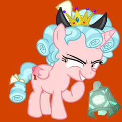 Size: 1000x1000 | Tagged: artist needed, safe, edit, editor:katya, imported from derpibooru, cozy glow, alicorn, pony, the ending of the end, bell, cozycorn, evil, race swap, vector