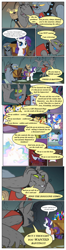 Size: 612x2319 | Tagged: safe, artist:newbiespud, edit, edited screencap, imported from derpibooru, screencap, chief thunderhooves, fido, flam, flim, garble, lemon hearts, lyra heartstrings, princess celestia, princess luna, rarity, rover, sapphire shores, spot, alicorn, diamond dog, earth pony, pony, unicorn, comic:friendship is dragons, clothes, collar, comic, dialogue, female, flim flam brothers, gem, glowing horn, hat, hoof shoes, horn, male, mare, raised hoof, royal guard, s1 luna, salute, screencap comic, spear (g4), spiked collar, spread wings, stallion, unshorn fetlocks, vest, wagon, wings