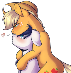 Size: 880x908 | Tagged: safe, artist:ak4neh, imported from derpibooru, applejack, oc, oc:constance everheart, earth pony, pony, canon x oc, couple, everjack, female, male, mare, shipping, simple background, stallion, straight, transparent background