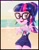 Size: 1191x1536 | Tagged: safe, artist:artmlpk, imported from derpibooru, sci-twi, twilight sparkle, equestria girls, equestria girls series, adorable face, adorkable, beach, clothes, cute, dork, female, hips, solo, sun, swimsuit, twiabetes