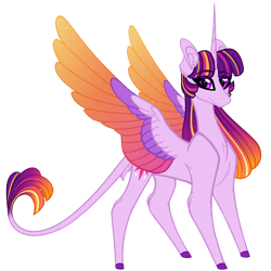 Size: 1500x1500 | Tagged: safe, artist:australian-senior, imported from derpibooru, twilight sparkle, alicorn, pony, kirindos, alternate design, alternate universe, female, leonine tail, mare, simple background, solo, transparent background, twilight sparkle (alicorn)