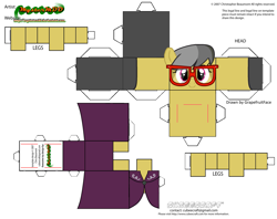 Size: 2979x2354 | Tagged: safe, artist:grapefruitface1, imported from derpibooru, part of a set, a.k. yearling, daring do, pony, arts and crafts, craft, cubeecraft, female, glasses, papercraft, solo, template