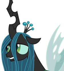 Size: 3028x3375 | Tagged: safe, artist:sketchmcreations, imported from derpibooru, queen chrysalis, changeling, changeling queen, the summer sun setback, crown, female, jewelry, leaning forward, lidded eyes, quadrupedal, regalia, sad, simple background, solo, transparent background, vector