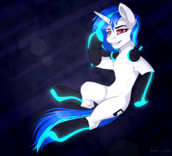 Size: 2200x2000 | Tagged: safe, artist:villjulie, imported from derpibooru, dj pon-3, vinyl scratch, pony, unicorn, clothes, cutie mark, female, headphones, mare, smiling, socks, solo