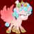 Size: 1000x1000 | Tagged: artist needed, safe, edit, editor:katya, imported from derpibooru, cozy glow, alicorn, pony, the ending of the end, alicornified, bow, cozycorn, crown, curly hair, female, filly, foal, freckles, hair bow, hoof shoes, jewelry, race swap, raised eyebrow, red background, regalia, simple background, spread wings, vector, wings