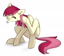 Size: 2466x2160 | Tagged: safe, artist:chibadeer, imported from derpibooru, roseluck, pony, behaving like a cat, cheek fluff, commissioner:doom9454, cute, cuteluck, cyrillic, ear fluff, eyes closed, fluffy, leg fluff, pony pet, purring, rosabetes, rosepet, russian, scratching, shoulder fluff, translated in the description, underhoof