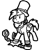 Size: 121x150 | Tagged: safe, artist:crazyperson, imported from derpibooru, oc, oc only, alicorn, pony, fallout equestria, fallout equestria: commonwealth, alicorn oc, clothes, fanfic art, hat, jumpsuit, monochrome, shackles, simple background, solo, top hat, transparent background, vault suit