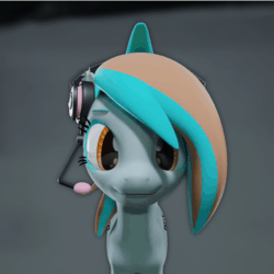 Size: 1080x1080 | Tagged: safe, artist:bluestream, imported from derpibooru, earth pony, pony, 3d, animated, blender, female, gamer, gif, headphones, headset, mare, my little pony, you spin me right round