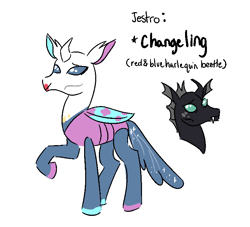 Size: 743x674 | Tagged: safe, artist:jadeyarts, imported from derpibooru, changedling, changeling, changedlingified, changelingified, jestro, lego, nexo knights, species swap