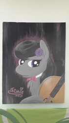 Size: 670x1192 | Tagged: safe, artist:degranomelody, imported from derpibooru, octavia melody, earth pony, pony, female, solo, traditional art