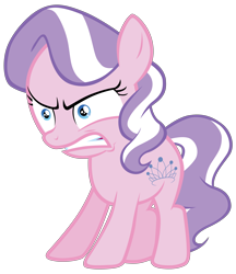 Size: 7000x8092 | Tagged: safe, artist:tardifice, edit, editor:slayerbvc, imported from derpibooru, vector edit, diamond tiara, earth pony, pony, crusaders of the lost mark, absurd resolution, accessory-less edit, angry, female, filly, glare, gritted teeth, missing accessory, simple background, solo, transparent background, vector