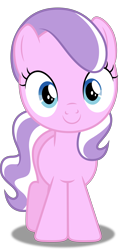 Size: 3144x6301 | Tagged: safe, artist:dashiesparkle, artist:dashiesparkle edit, edit, editor:slayerbvc, imported from derpibooru, vector edit, diamond tiara, earth pony, pony, twilight time, absurd resolution, accessory-less edit, cute, diamondbetes, female, filly, missing accessory, simple background, smiling, solo, transparent background, vector, when she smiles