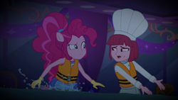 Size: 1920x1080 | Tagged: safe, imported from derpibooru, screencap, pinkie pie, puffed pastry, equestria girls, equestria girls series, spring breakdown, spoiler:eqg series (season 2), flood, lifejacket, ponied up, super ponied up, water