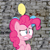 Size: 4096x4096 | Tagged: safe, artist:flutterspon, imported from derpibooru, pinkie pie, pony, absurd resolution, cutie mark, female, solo, wall