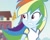 Size: 1046x827 | Tagged: safe, imported from derpibooru, screencap, rainbow dash, equestria girls, equestria girls series, sock it to me, spoiler:choose your own ending (season 2), spoiler:eqg series (season 2), choose rarity, female, grin, rainbow dash is best facemaker, shrunken pupils, smiling, sock it to me: rarity, solo, teeth