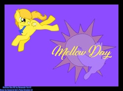 Size: 960x713 | Tagged: safe, imported from derpibooru, oc, oc:mellow day, dove, earth pony, pony, pony creator, bowtie, cutie mark, male, reference, simple background, stallion, sun