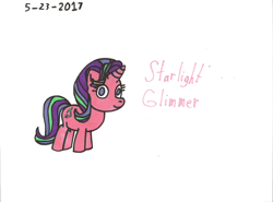 Size: 2292x1692 | Tagged: safe, artist:worldofcaitlyn, imported from derpibooru, starlight glimmer, pony, unicorn, female, simple background, solo, traditional art, white background