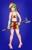 Size: 711x1123 | Tagged: safe, artist:anonix123, artist:iloveladies2, imported from derpibooru, rainbow dash, human, anime, axe, battle axe, belly button, blue background, boyshorts, bra, breasts, busty rainbow dash, clothes, female, ghost n goblins, ghosts and goblins, humanized, panties, rainbow underwear, simple background, solo, underwear, weapon
