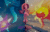 Size: 600x380 | Tagged: safe, artist:nebulafactory, imported from derpibooru, starlight glimmer, sunset shimmer, twilight sparkle, oc, oc only, oc:shimmering spectacle, alicorn, classical unicorn, pony, unicorn, 3d, :o, abstract background, alicorn oc, amazed, animated, blender, cloven hooves, colored wings, colored wingtips, curved horn, cutie mark, female, flapping, flying, fusion, gif, glowing horn, hexagon, horn, implied starlight glimmer, implied sunset shimmer, implied twilight sparkle, leonine tail, looking at something, magical lesbian spawn, magical threesome spawn, offspring, open mouth, perfect loop, solo, spread wings, stars, sunset, twilight (astronomy), unshorn fetlocks, wings