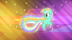 Size: 3840x2160 | Tagged: safe, artist:laszlvfx, artist:zekrom-9, edit, imported from derpibooru, lyra heartstrings, pony, unicorn, abstract background, female, mare, rainbow power, solo, wallpaper, wallpaper edit