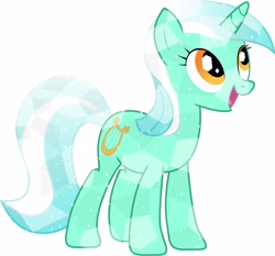 Size: 4706x4382 | Tagged: safe, artist:randomwaffle23, imported from derpibooru, lyra heartstrings, crystal pony, pony, unicorn, crystallized, female, simple background, solo
