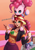 Size: 848x1200 | Tagged: safe, artist:the-park, imported from derpibooru, pinkie pie, starlight glimmer, sunset shimmer, trixie, human, pony, bronycon, equestria girls, equestria girls series, sunset's backstage pass!, spoiler:eqg series (season 2), female, irl, photo, pinkie pie riding sunset shimmer, plushie, ponies riding humans, pony hat, riding, simple background