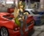 Size: 1796x1456 | Tagged: safe, artist:lightly-san, imported from derpibooru, oc, oc only, oc:mango, anthro, bat pony, 2fast2furious, bat pony oc, car, clothes, fast and furious, female, ferrari, ferrari f50, nissan, nissan skyline, sitting, solo, supercar