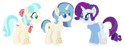 Size: 1118x424 | Tagged: safe, artist:g0ldentoothpick, imported from derpibooru, coco pommel, rarity, pony, family, female, lesbian, magical lesbian spawn, marshmallow coco, offspring, parent:coco pommel, parent:rarity, parents:marshmallow coco, shipping