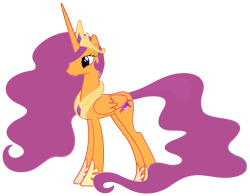 Size: 1920x1502 | Tagged: safe, imported from derpibooru, princess celestia, scootaloo, alicorn, pony, alicornified, female, fusion, older, older scootaloo, palette swap, race swap, recolor, scootacorn, solo, vector