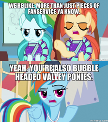 Size: 600x674 | Tagged: safe, edit, edited screencap, imported from derpibooru, screencap, lighthoof, rainbow dash, shimmy shake, pony, 2 4 6 greaaat, coach rainbow dash, memeful.com, op is a duck, op is trying to start shit