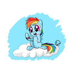 Size: 2600x2160 | Tagged: safe, artist:chaosmalefic, imported from derpibooru, rainbow dash, pony, bracelet, cloud, cute, female, filly, filly rainbow dash, jewelry, younger