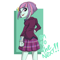 Size: 800x800 | Tagged: safe, artist:kul, imported from derpibooru, sunny flare, equestria girls, clothes, crystal prep academy uniform, school uniform, smiling, solo