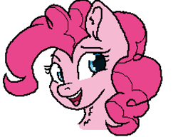 Size: 692x532 | Tagged: artist needed, safe, imported from derpibooru, pinkie pie, earth pony, pony, bust, female, mare, ms paint, portrait, simple background, solo, white background