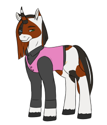 Size: 816x957 | Tagged: safe, artist:guiltyp, imported from derpibooru, pony, unicorn, clothes, female, mare, shirt, simple background, solo, sweater vest, transparent background