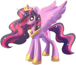 Size: 3266x2805 | Tagged: safe, artist:amura-of-jupiter, artist:tiothebeetle, imported from derpibooru, twilight sparkle, alicorn, pony, the last problem, alternate design, crown, ethereal mane, female, hoof shoes, jewelry, older, older twilight, peytral, princess twilight 2.0, regalia, simple background, solo, transparent background, twilight sparkle (alicorn)