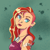 Size: 2048x2048 | Tagged: dead source, safe, artist:pettypop, imported from derpibooru, sunset shimmer, equestria girls, alternate hairstyle, dog tags, ear piercing, earring, freckles, jewelry, nose piercing, nose ring, peppered bacon, piercing, sidecut, tattoo, undercut