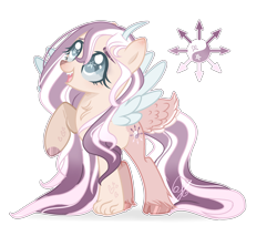 Size: 2840x2320 | Tagged: safe, artist:6-fingers-lover, imported from derpibooru, oc, oc only, oc:hope chaos, hybrid, female, interspecies offspring, offspring, parent:discord, parent:fluttershy, parents:discoshy, simple background, solo, transparent background