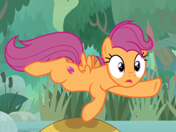 Size: 1010x755 | Tagged: safe, imported from derpibooru, screencap, scootaloo, pegasus, pony, growing up is hard to do, cropped, cutie mark, female, mare, midair, older, older scootaloo, solo, the cmc's cutie marks, trip