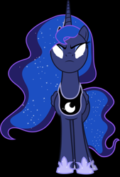 Size: 736x1088 | Tagged: safe, imported from derpibooru, princess luna, alicorn, pony, female, mare, possessed, solo