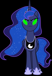 Size: 736x1088 | Tagged: safe, imported from derpibooru, princess luna, alicorn, pony, female, mare, possessed, solo