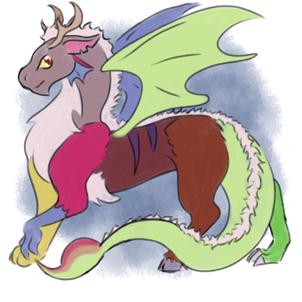 2630111 - safe, artist:jvartes6112, cosmos, discord, oc, oc:opala,  draconequus, g4, draconequus oc, egg, female, horns, male, offspring,  parent:cosmos, parent:discord, parents:coscord, reference sheet,  ship:coscord, shipping, simple background