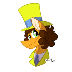 Size: 2048x2048 | Tagged: safe, artist:summer-cascades, imported from derpibooru, cheese sandwich, earth pony, pony, the last laugh, clothes, hat, male, solo, suit, top hat